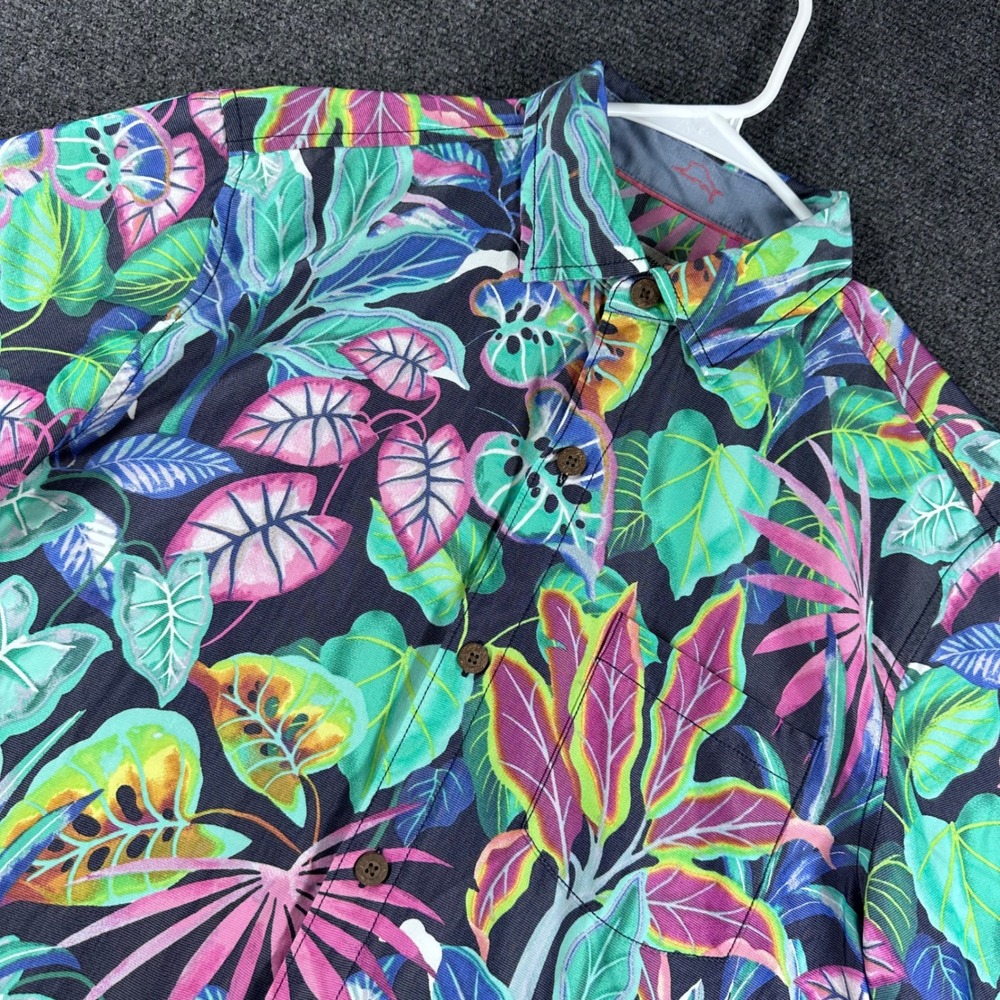 Tommy Bahama Button Down Mens S Small Blue Tropical IslandZone Mojito Bay Shirt